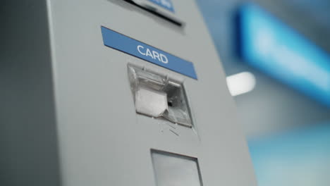 atm card reader close-up