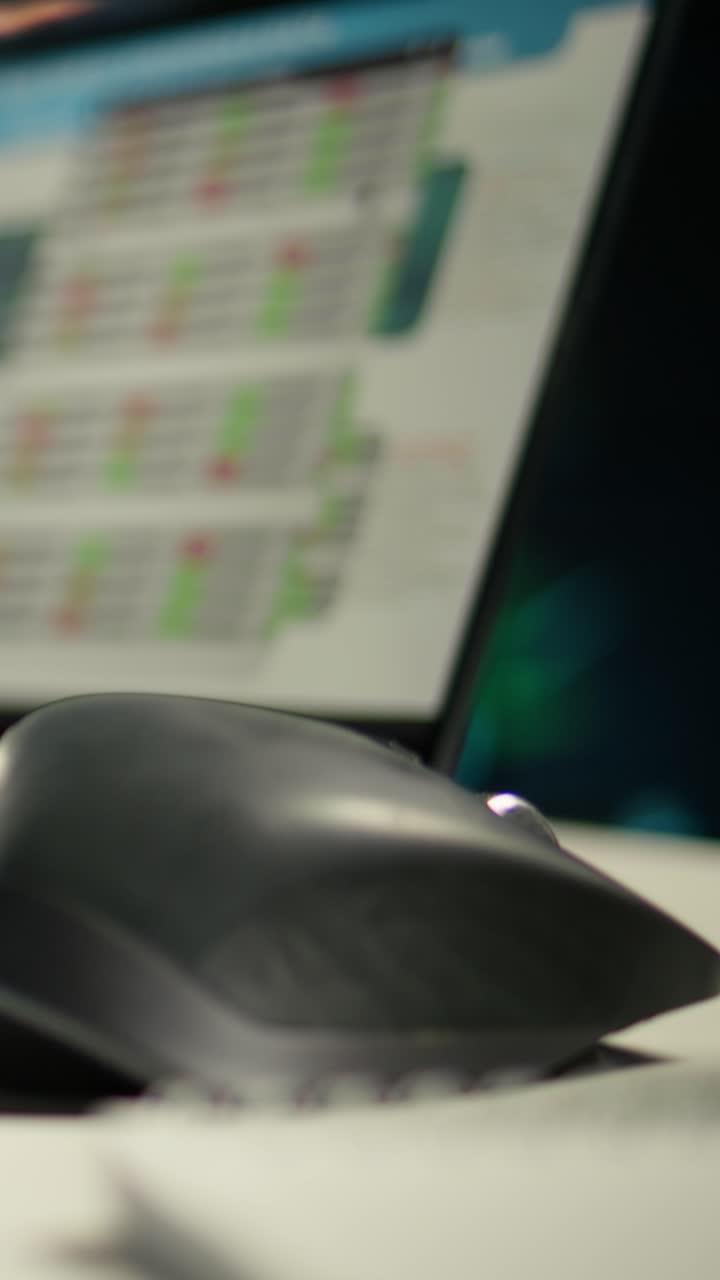 Close-up of a laptop and computer mouse