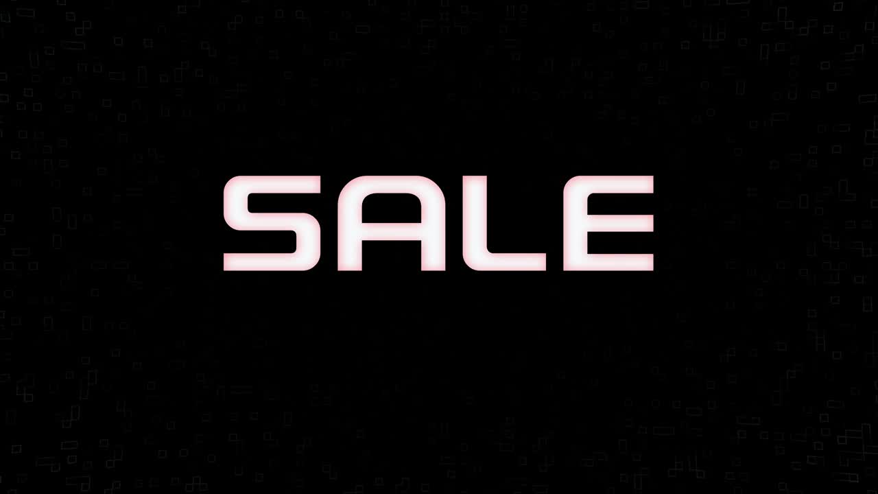 Electrified flashing SALE animated graphic in white yellow and black