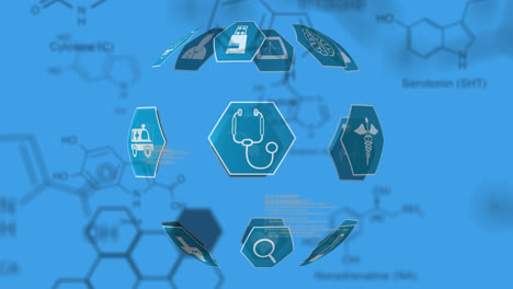 Medizinische-Symbole-Und-Chemische-Strukturen