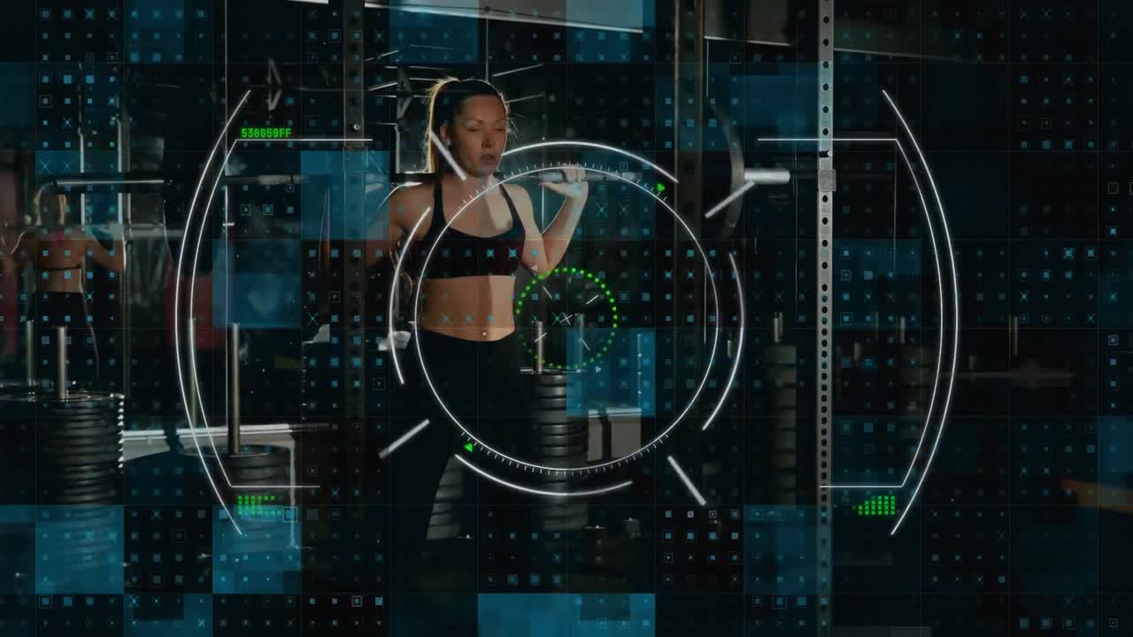 체육관에서 스 ⁇  운동을 하는 여성에 대한 스 ⁇  스캐닝과 디지털 처리