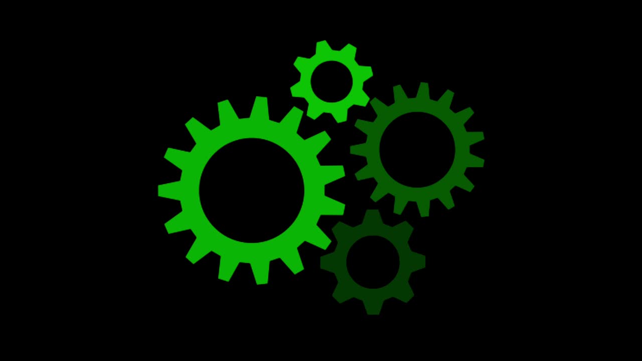 rotación de la animación de los dientes del engranaje aislar.