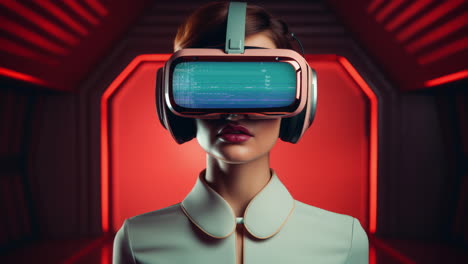 mujeres con auriculares vr generativos a.i.