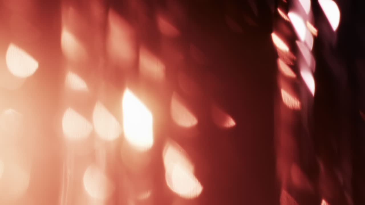 video de puntos de luz bokeh rosados parpadeantes con espacio de copia