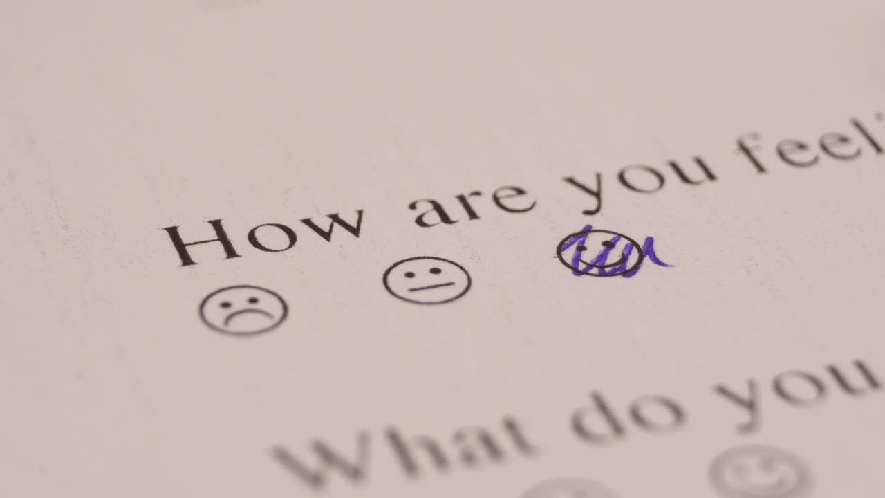 설문지 양식에 펜을 사용하여 웃는 얼굴 표시하기