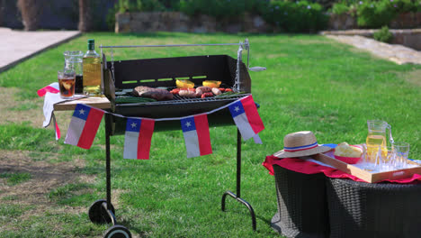 Fiestas-Patrias-Chile-Parrilla-Grill-18-de-septiembre-Meat-and-flags