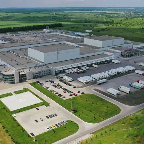industrial area from drone
