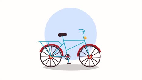 blue vintage bicycle illustration
