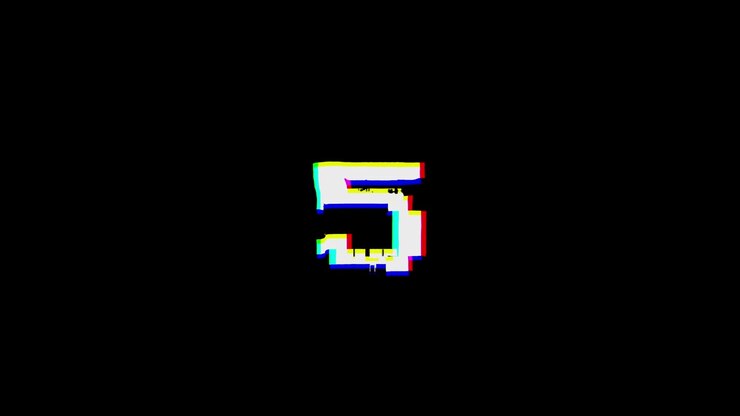 Pixel Art Glitch Countdown from Ten to One on Black Background