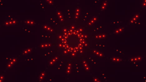 puntos geométricos de luz roja neón