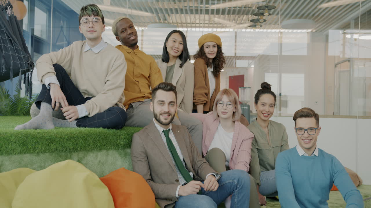 Diverse Group of Young Professionals in a Modern Office