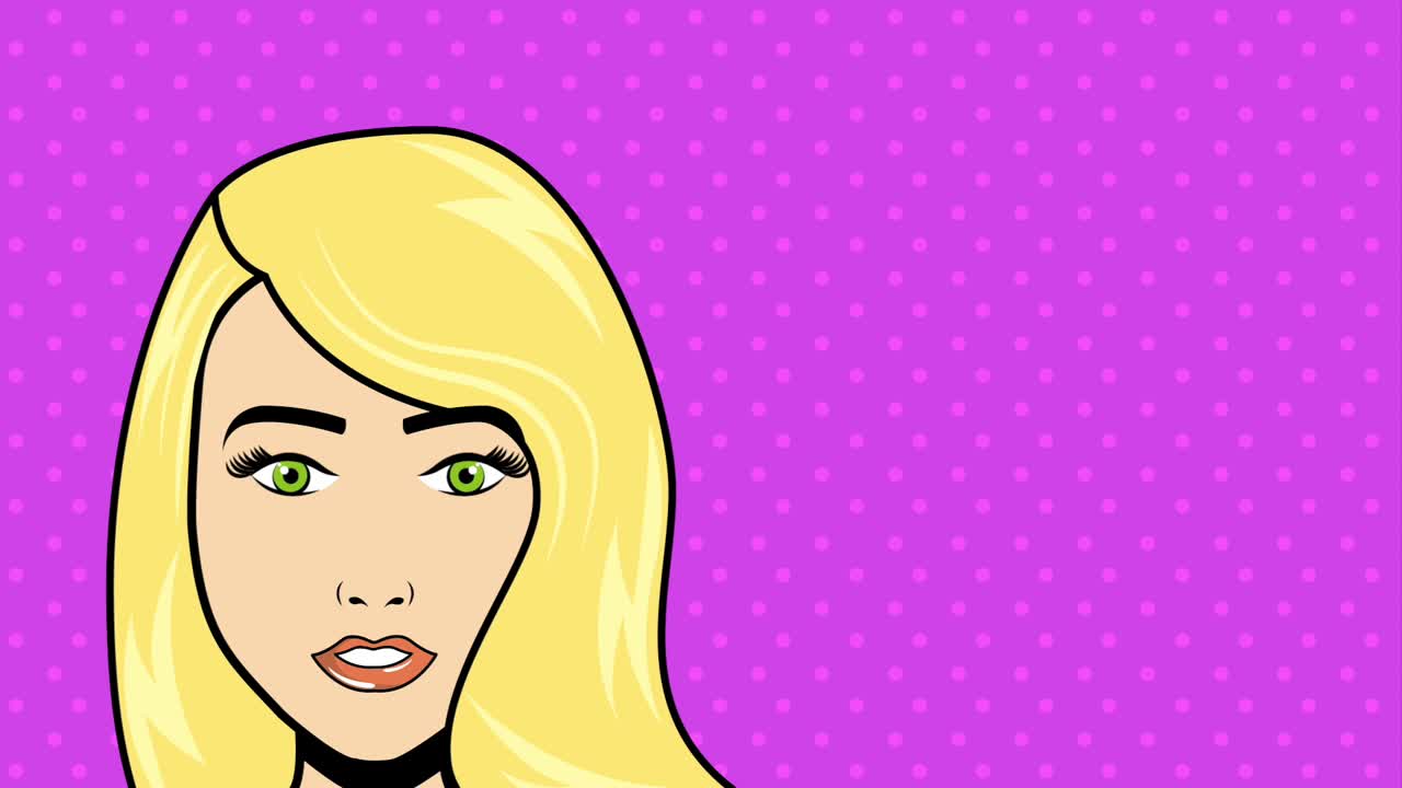 faccia di pop art donna