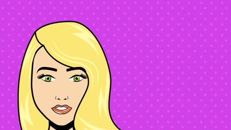 la cara de la mujer del pop art