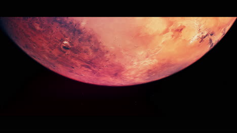 planet mars viewed from space