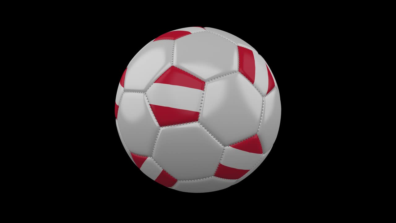 Bola sepak dengan bendera Austria, loop alfa