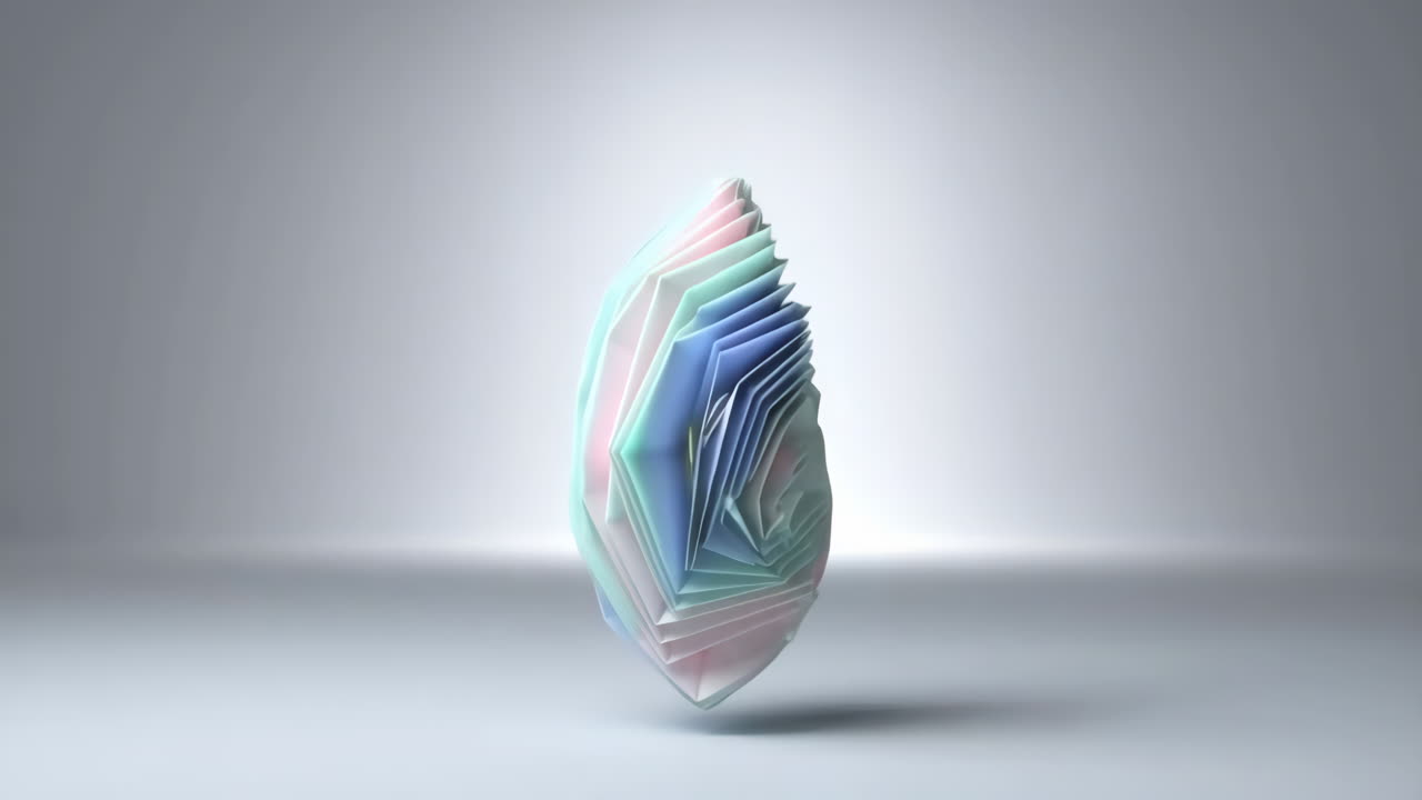 Abstract 3D Geometric Pastel Shape