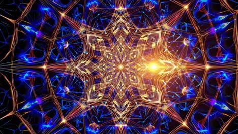 abstract glowing kaleidoscope patterns