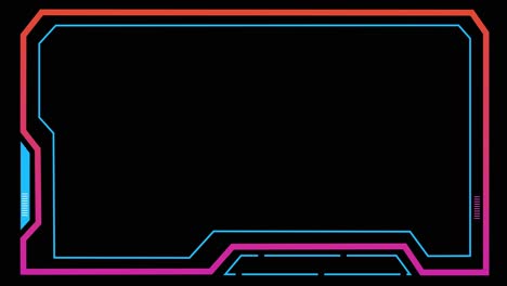 4k hud futuristic hologram vhs sci fi viewfinder games loop animation technological futuristic sci