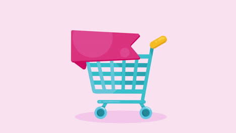 animación de ofertas especiales para el carrito de compras