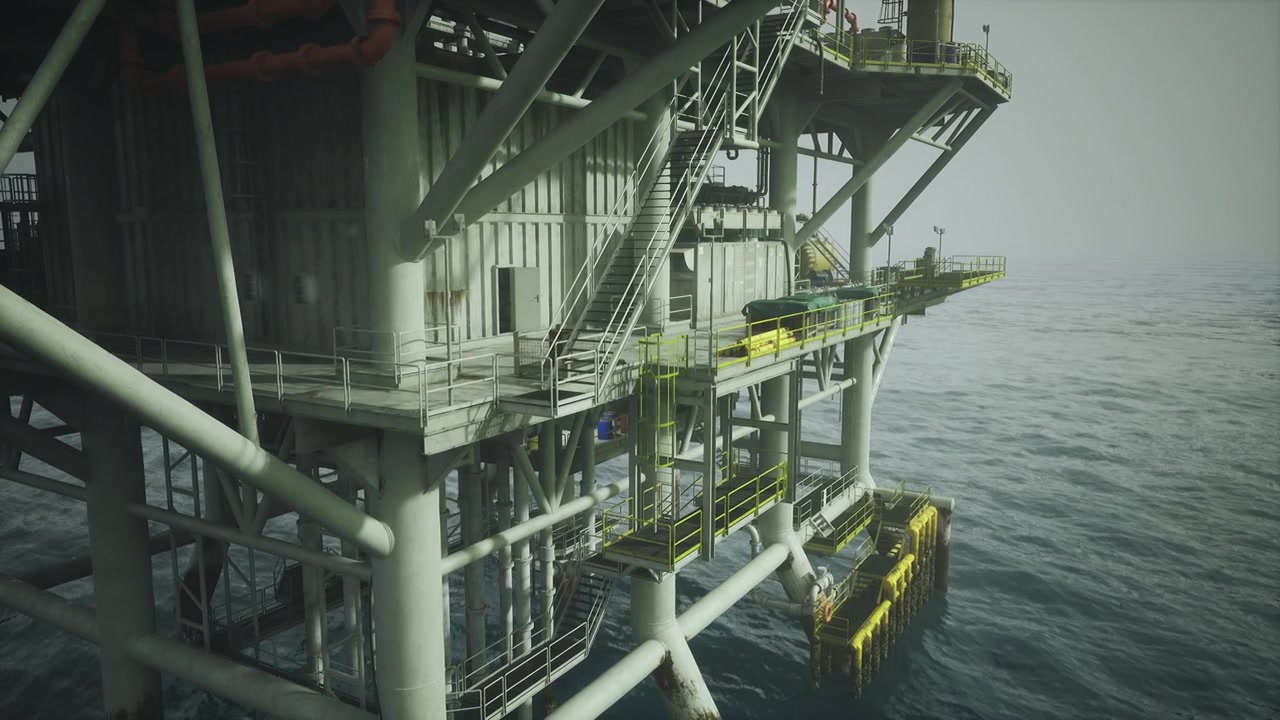 Industrial maintenance pathway platform with pipework and safety features