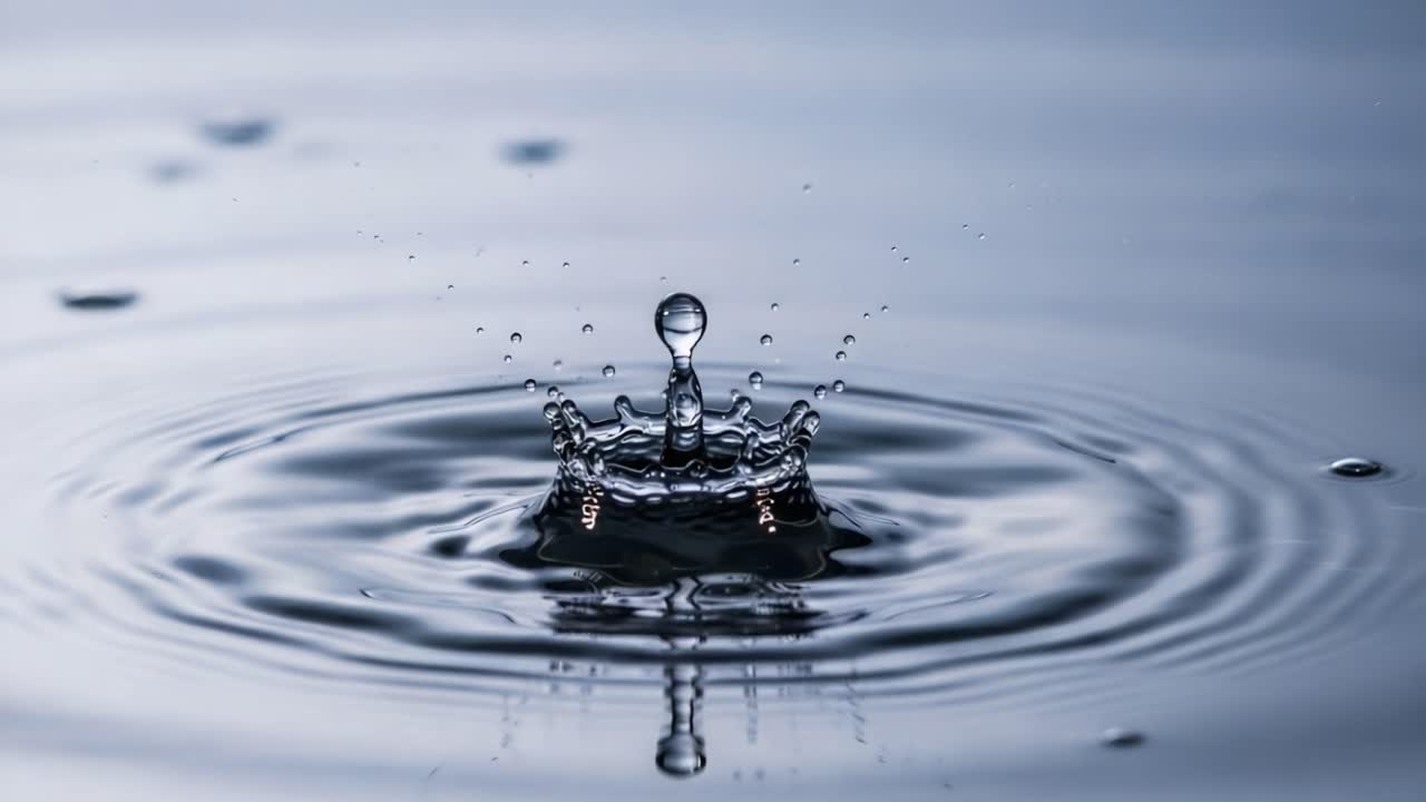 Mesmerizing Ripples: A Visual Journey Through Water Droplets Creating Elegant Patterns in Tranquil Blue Waters