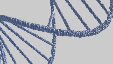animación de macro de cadenas de adn 3d azules que giran