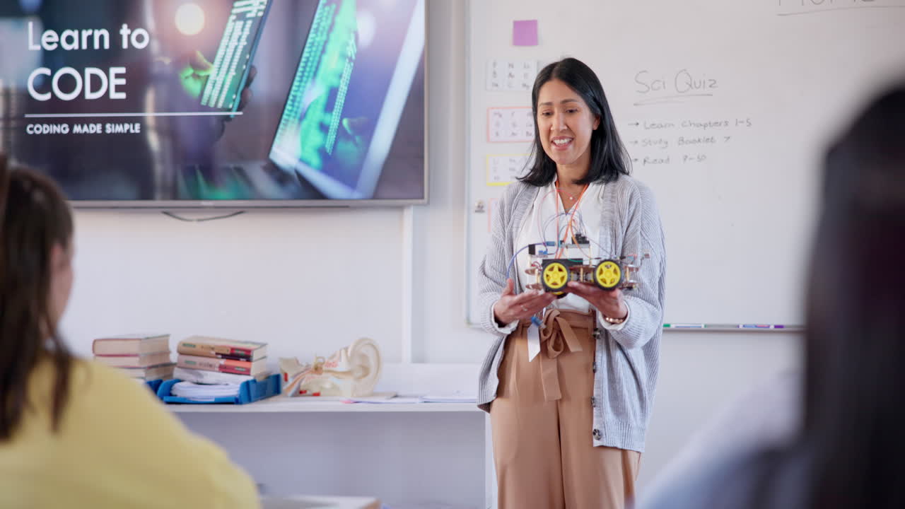 Teacher, presentation and robotics coding