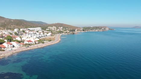 Various-drone-shots-in-beautiful-Urla,-Izmir---the-third-largest-city-in-Turkey