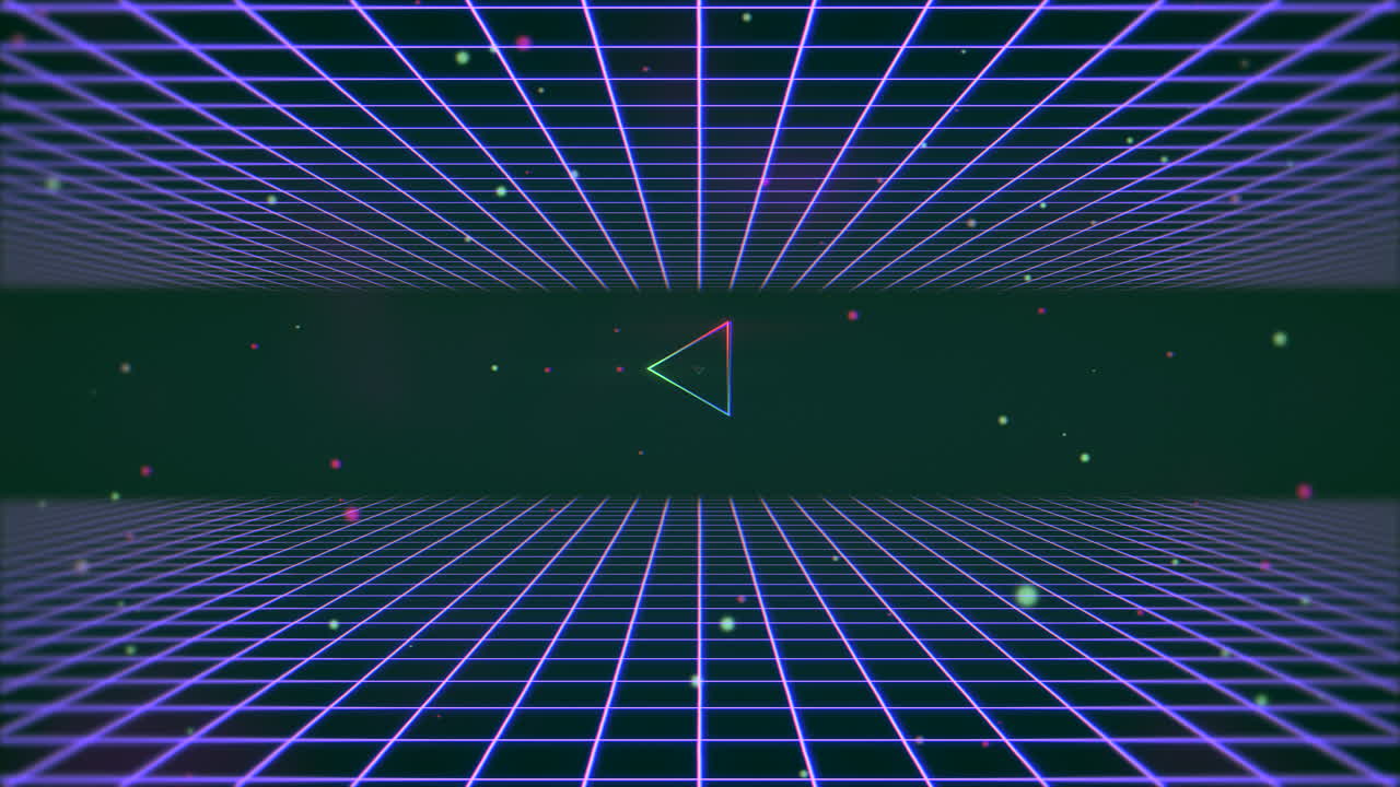 movimiento retro colorido triángulo y líneas azules resumen antecedentes