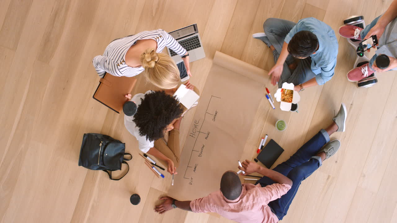 Creative, startup and design people planning