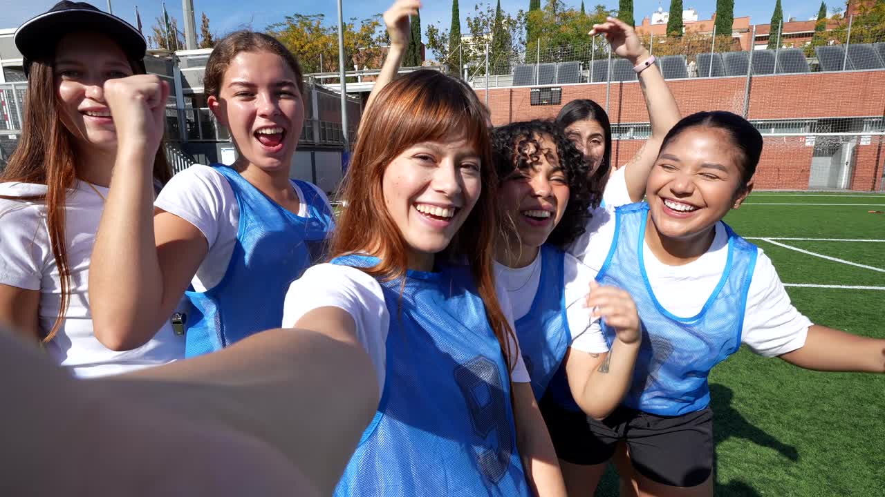 Celebrating Soccer Team Victory