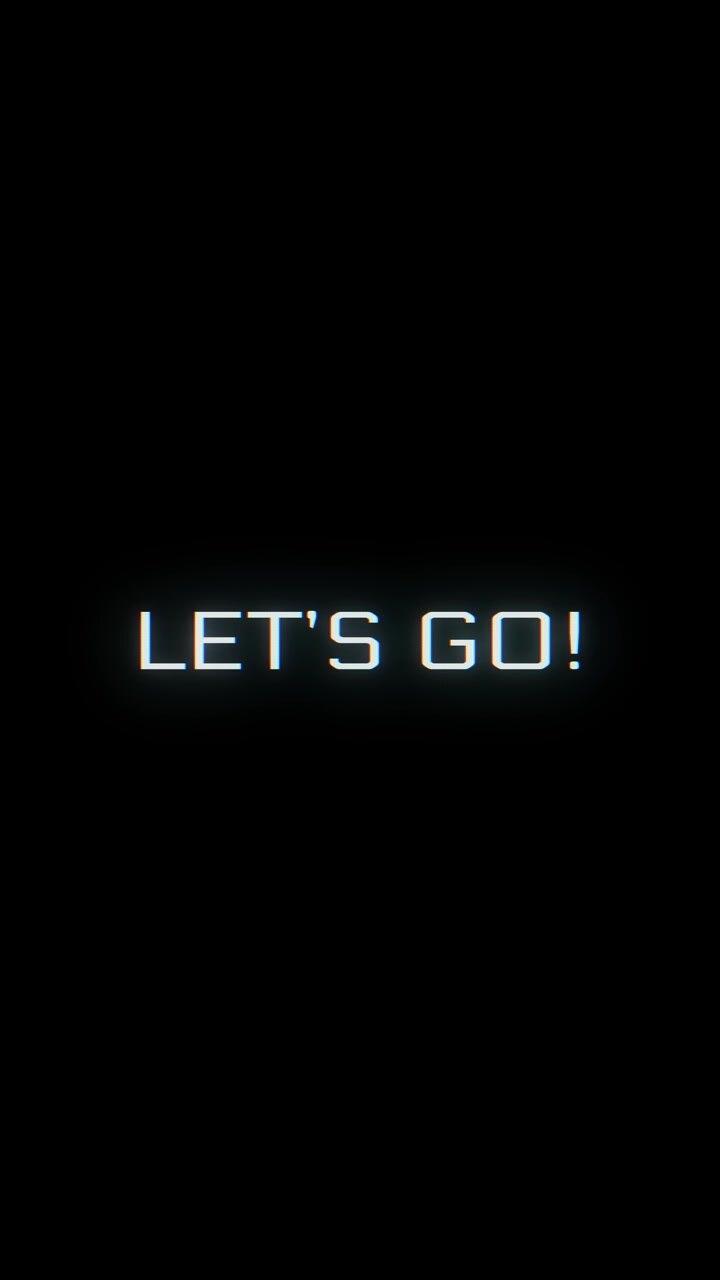 Dynamic lets go text animation glitch typography modern digital effect cinematic style gaming intros