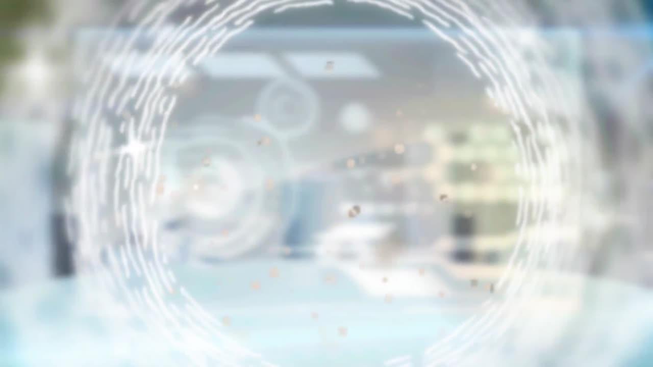 파란색 배경 위의 연결 네트워크의 애니메이션