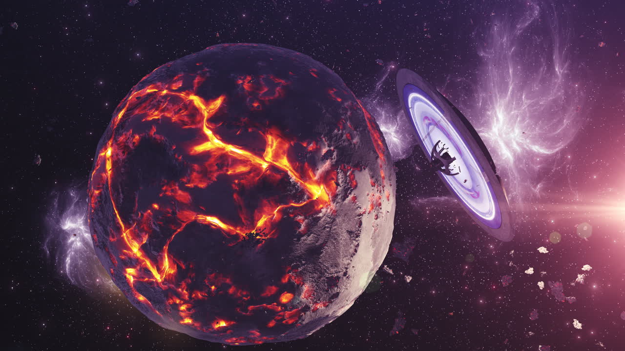 외계인 우주선에 의한 행성 파괴