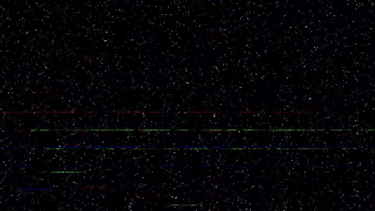 Retro TV Static Noise with Flickering Glitch Lines
