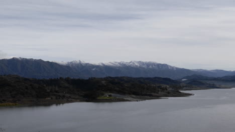 Time-lapse-of-clouds-blowing-over-Lake-Casitas-and--the-Santa-Ynez-Mountains-in-Ojai-California