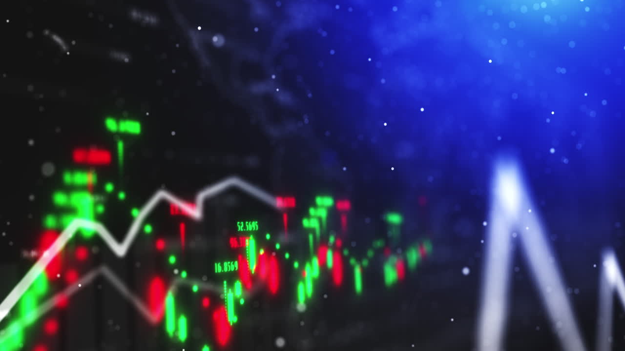 mercado de valores, gráfico futurista