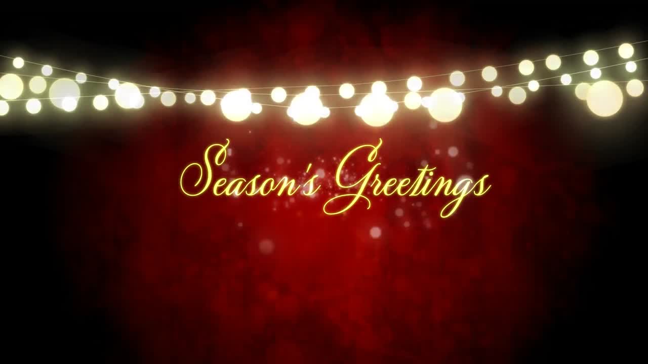Buone Feste con luci di Natale luminose