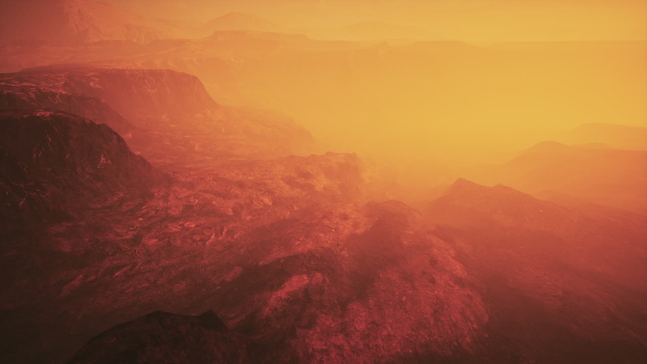 fantástico paisaje de otoño rodeado de niebla