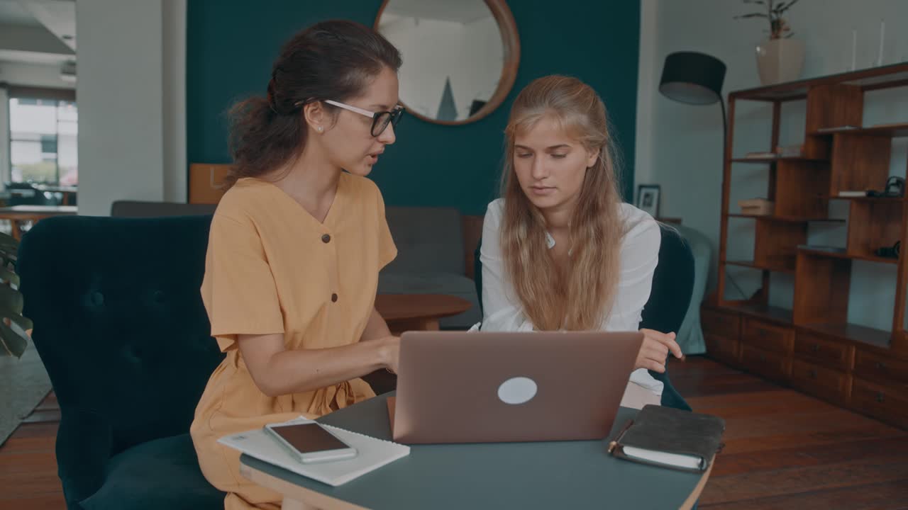 Two women having a business discussion