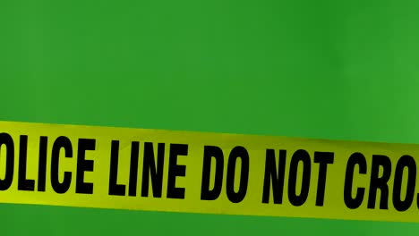 moving police tape overlay green screen luma matte