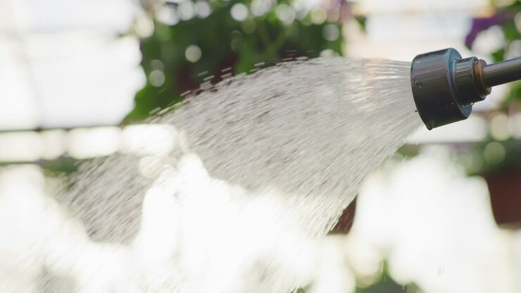 Macro Shot of Water Dripping from Hose Nozzle