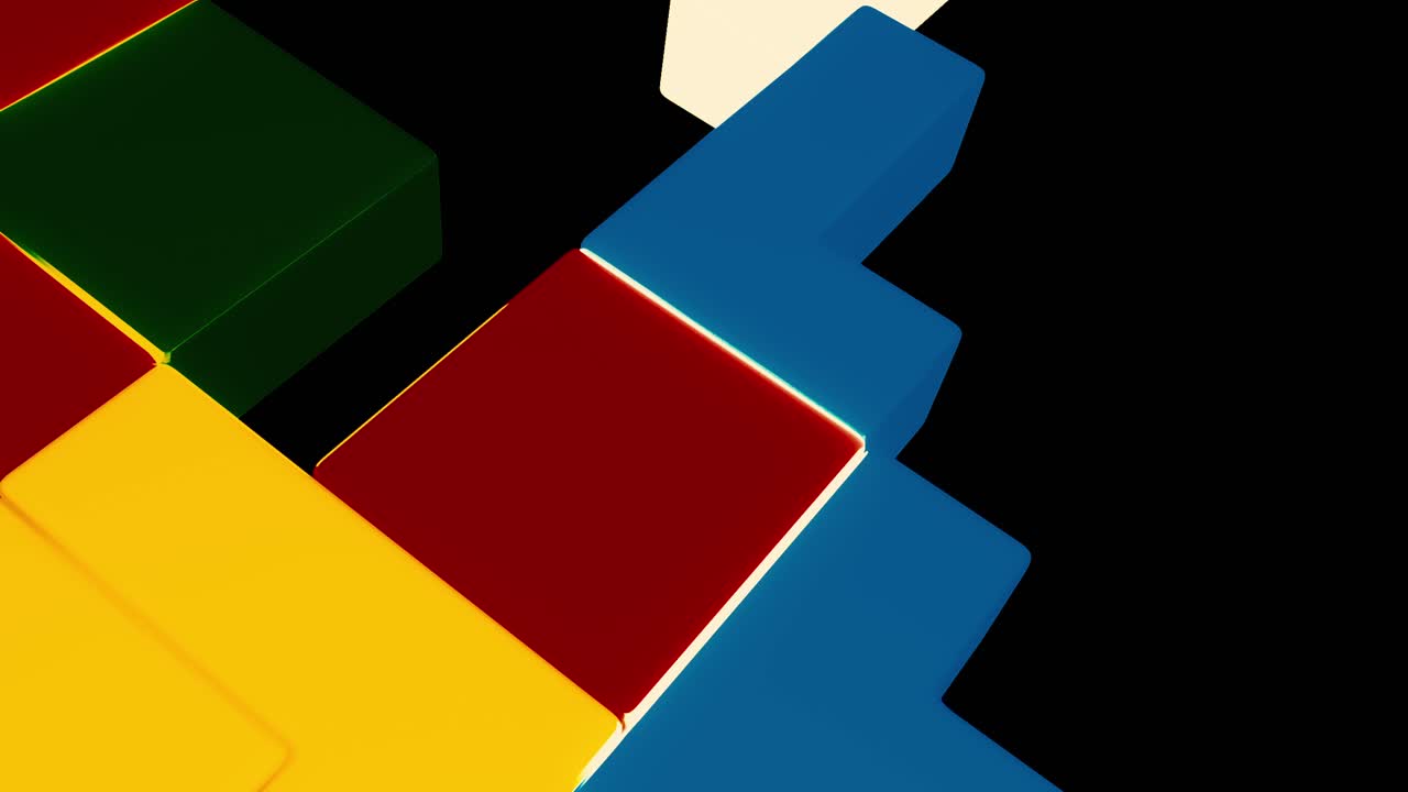 formas geométricas abstractas en colores vibrantes