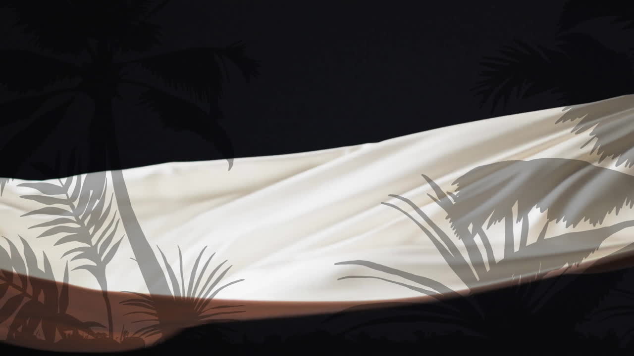 검은색 바탕에 있는 나무와 식물의 실루 애니메이션