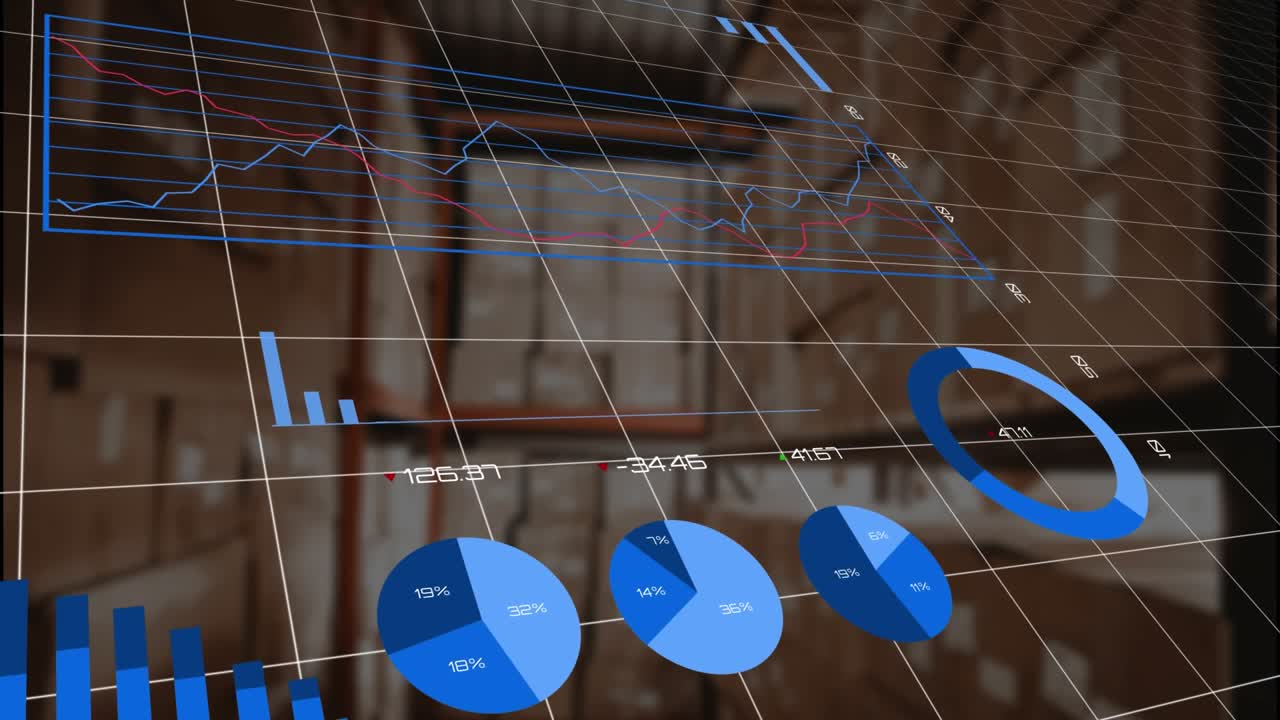 Animation of statistical data processing against empty warehouse