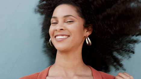 Happy,-beauty-and-natural-hair-with-black-woman