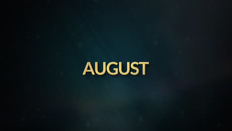luxurious months of the year presentation with motion in gold