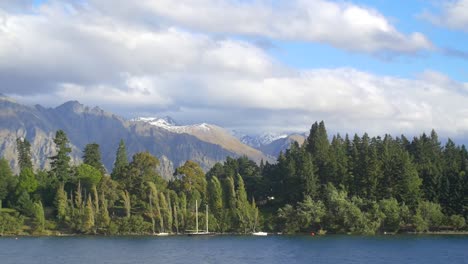 mountains surrounding lake