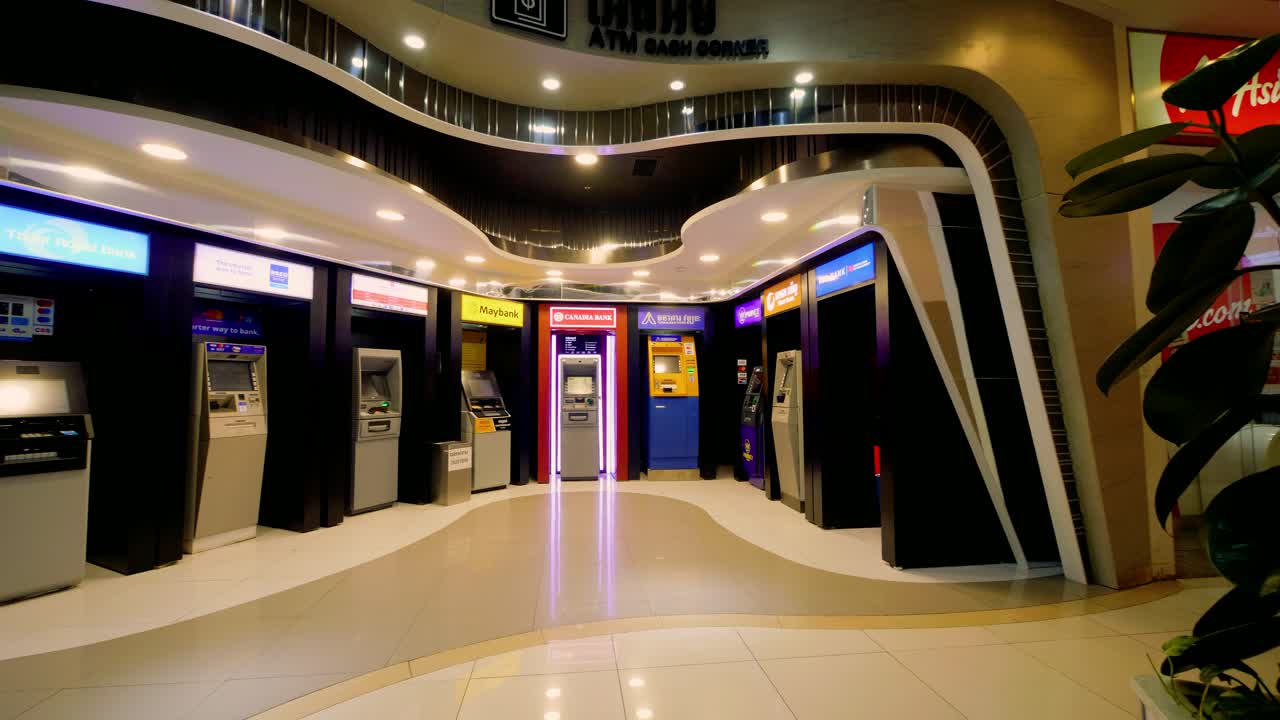 Atm machines inside the mall, shopping complex, Automatic teller machines
