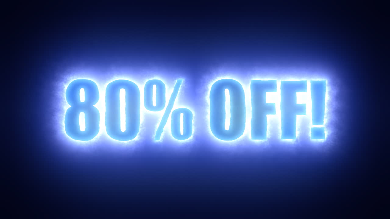 el texto del ochenta por ciento, rodeado por una nube energética de electricidad